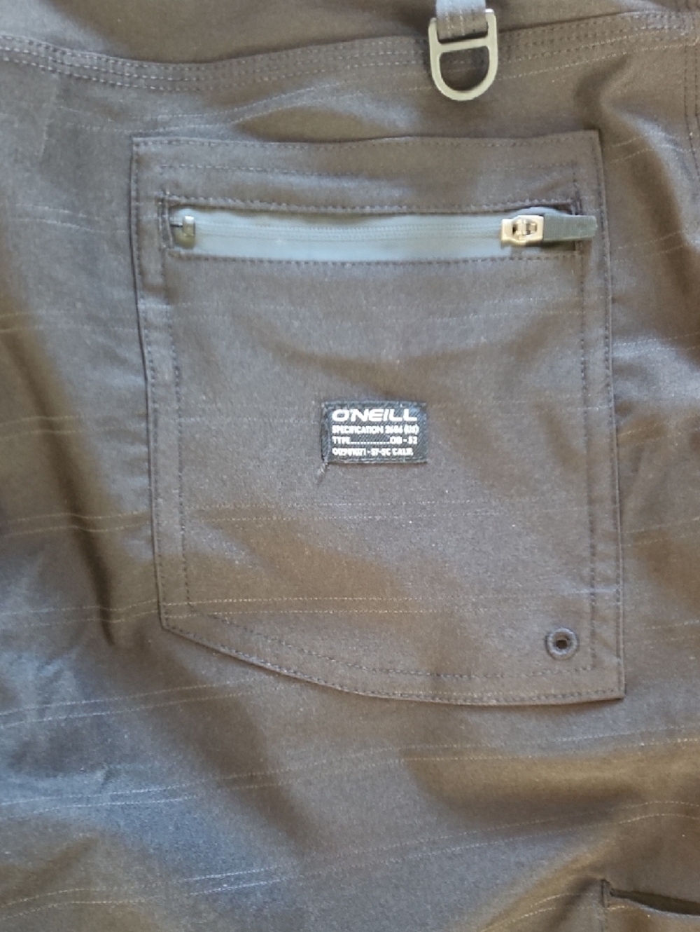 O'Neill Men's Black Shorts with Side And Back Pockets Size 30 - Picture 8 of 15